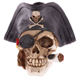 Pirate Skull Decoration with Cigar figure