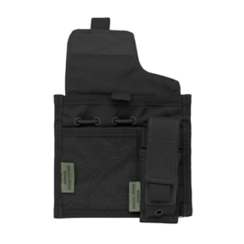 Warrior Elite Ops MOLLE Large Admin Panel with Pistol/Torch Pouch (BLK - COLOR)