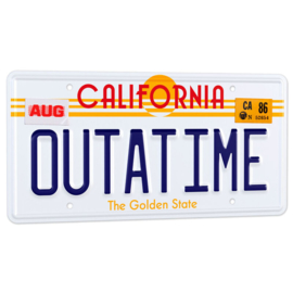 Back to the Future DeLorean Outatime license plate - replica