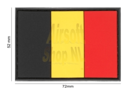 JTG Belgium Flag Rubber Patch COLOR (Black-Yellow-Red)