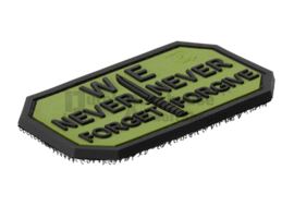 JTG Never Forget Never Forgive Rubber Patch (2 COLORS)