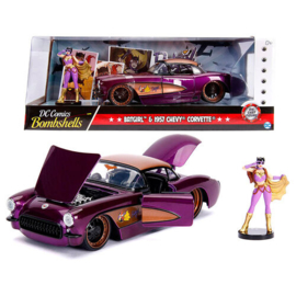 Batgirl DC Comics Chevy Corvette 1957 metal Car & Figure set - Scale 1:24