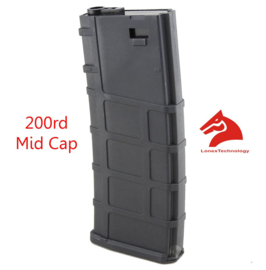 LONEX M4/M16 AEG Rifles - Polymer  Mid-Cap Magazine 200rds - TAN