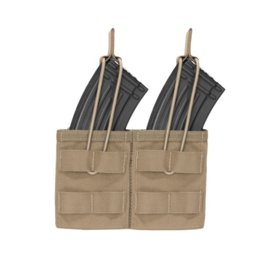Warrior Elite Ops MOLLE Double Open AK 7.62mm Mag / Bungee Retention 2 Mag (1x Coyote Tan)