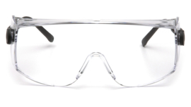 PYRAMEX Defiant Jumbo Glasses - CLEAR Lens for use over prescription spectacles