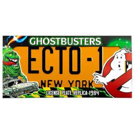 Ghostbusters ECTO 1 number plate replica