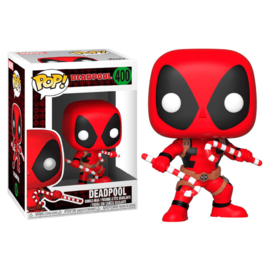 FUNKO POP figure Marvel Holiday Deadpool with Candy Canes (400)