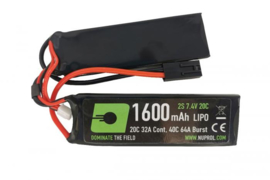 NUPROL Power Lipo 1600mAh 7.4v  20C Nunchuck (Twin) Tamiya