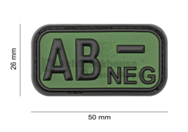 JTG / Viper / Bloodtype Rubber Patch AB Nagative - AB-