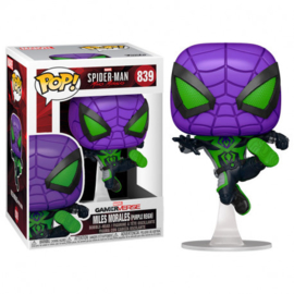 FUNKO POP figure Marvel Spiderman Miles Morales Purple Reign Suit - Metallic (839)