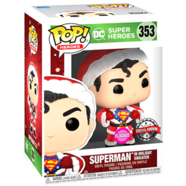 FUNKO Set POP figure & Tee DC Comics Superman Exclusive T-Shirt  POP figure Flocked Special Edition (353)