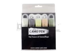 Camo-Pen. 5 Pack Camoflage Pen. Multicam Colors.