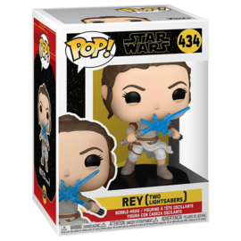 FUNKO POP figure Star Wars The Rise of Skywalker Rey with Light Sabers (434)