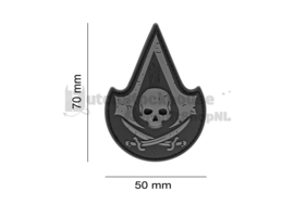 JTG Rubber Patch Assassin Skull  (3 COLORS)