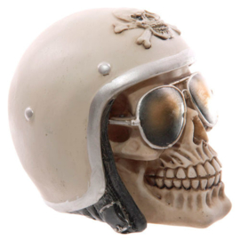 Gruesome Skull with Helmet and Sun Glasses figure