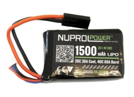 NUPROL Lipo Power 1500mah 7.4v 20c PEQ Micro