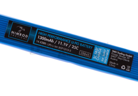 Nimrod. Lipo 11.1 Volt /1300mAh 25C. Triple Split Type. Deans Connector