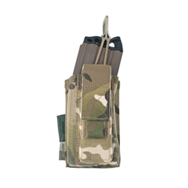 Warrior Elite Ops MOLLE Single Open 5.56mm Mag Pouch with 9mm D/S Pistol Mag (2 COLORS)