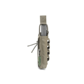 Warrior Elite Ops MOLLE Single Open 5.56mm Mag Pouch with Shotgun Strip (TAN - COLOR)