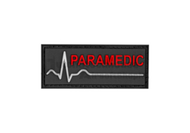 JTG Paramedic Rubber Patch 50x25mm  Black-Red