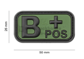 JTG / Viper / Bloodtype Rubber Patch B Positive - B+