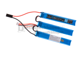 Nimrod Lipo 11.1 Volt /1300mAh 25C. Triple Split Type. Tamiya Connector