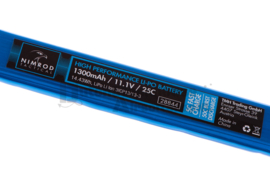 Nimrod Lipo 11.1 Volt /1300mAh 25C. Triple Split Type. Tamiya Connector