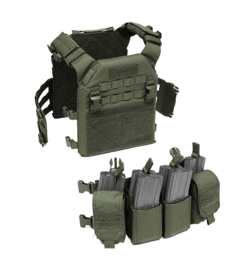 Warrior Elite Ops MOLLE (RPC) Recon Plate Carrier SAPI  with Pathfinder Chest Rig Combo (MEDIUM) (4 COLORS)