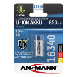 ANSMANN 16340 - RCR123A LI-ION 850MAH - 1 pcs (Rechargeable)