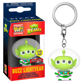 FUNKO Pocket POP keychain Disney Pixar Alien Remix Buzz *Glows in the Dark* Exclusive