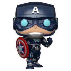FUNKO POP figure Marvel Avengers Game Captain America Stark Tech Suit (627)