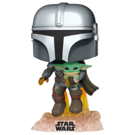 FUNKO POP figure Star Wars The Mandalorian Mando Flying with Jet Pack (402)