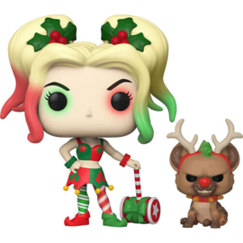 FUNKO POP figure DC Holiday Harley Quinn with Helper (357)