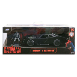 DC Comics The Batman Batmobil Metal car + Batman figure set - Scale: 1:32