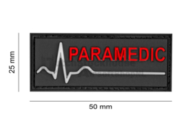 JTG Paramedic Rubber Patch 50x25mm  Black-Red