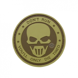 Tru Spec 5-Star  PVC MORALE PATCH - DON'T RUN - GHOST (TAN)