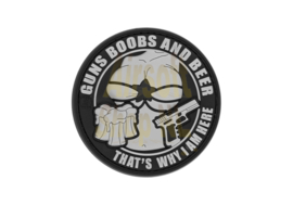 JTG Guns Boobs and Beer … That's why I Am here Rubber Patch
