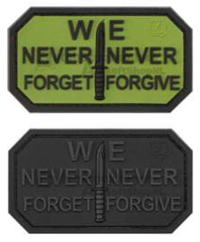 JTG Never Forget Never Forgive Rubber Patch (2 COLORS)