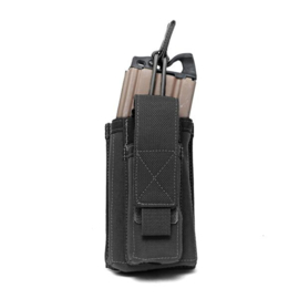 Warrior Elite Ops MOLLE Single Open 5.56mm Mag Pouch with 9mm D/S Pistol Mag (2 COLORS)