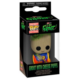 FUNKO Pocket POP Keychain Marvel I am Groot - Groot with Cheese Puffs