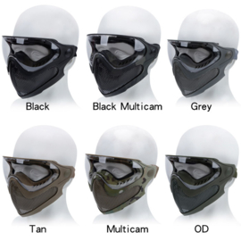 WoSporT Pilot Mask (Steel mesh version) Protective mask with the possibility of attaching to helmets (6 COLORS)