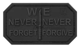 JTG Never Forget Never Forgive Rubber Patch (2 COLORS)