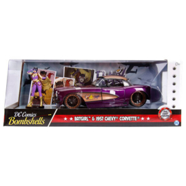 Batgirl DC Comics Chevy Corvette 1957 metal Car & Figure set - Scale 1:24