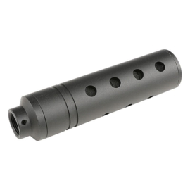 SLONG Airsoft Metal silencer 110 x 27mm with 11mm + 14 mm adapter (DOTS)