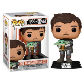 FUNKO POP figure Star Wars Mandalorian Mando Holding Child (461)