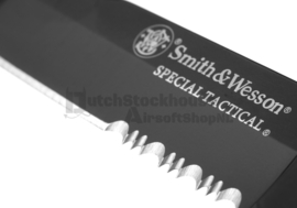 Smith & Wesson Special Tactical CKTACBS Serrated Tanto Folder Knife. Blk