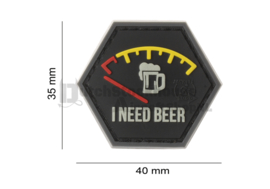 JTG / I Need Beer Rubber Patch