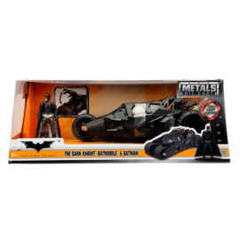 Batman DC Comics The Dark Knight Batmobile 2008 metal  Car & Figure - Scale 1:24