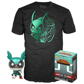 FUNKO Set POP figure & Tee My Hero Academia Izuku Midoriya Deku with Helmet (603)