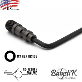 BalystiK HPA no return valve male fitting for GBB magazine US Version (Tap kit = P6-BA-HPA-M9TAPKIT)